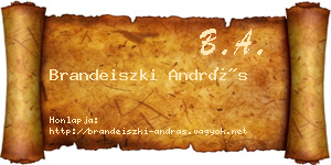 Brandeiszki András névjegykártya